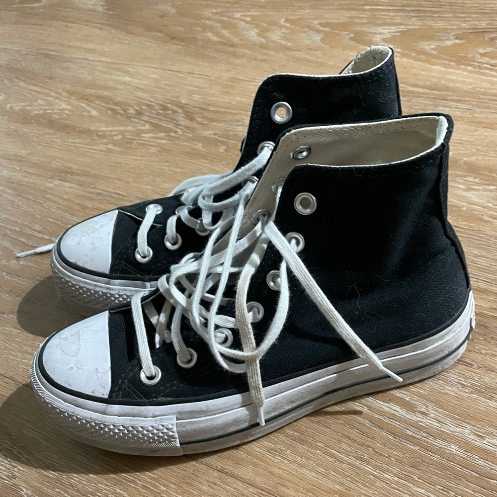 Converse platform high top black